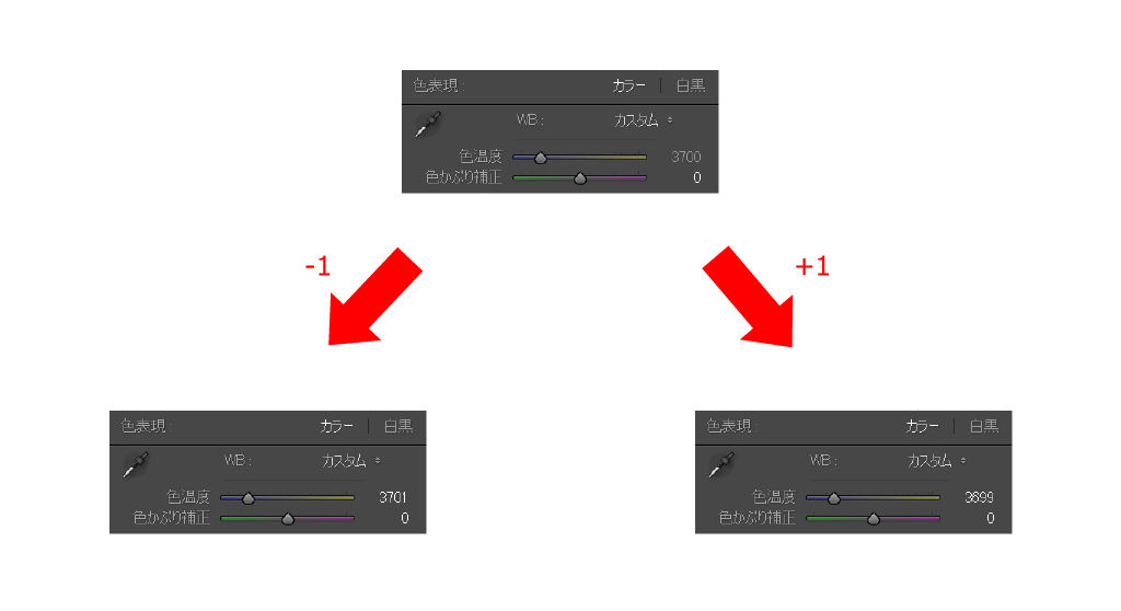 Lightroomにおけるホワイトバランス調整(色温度指定)